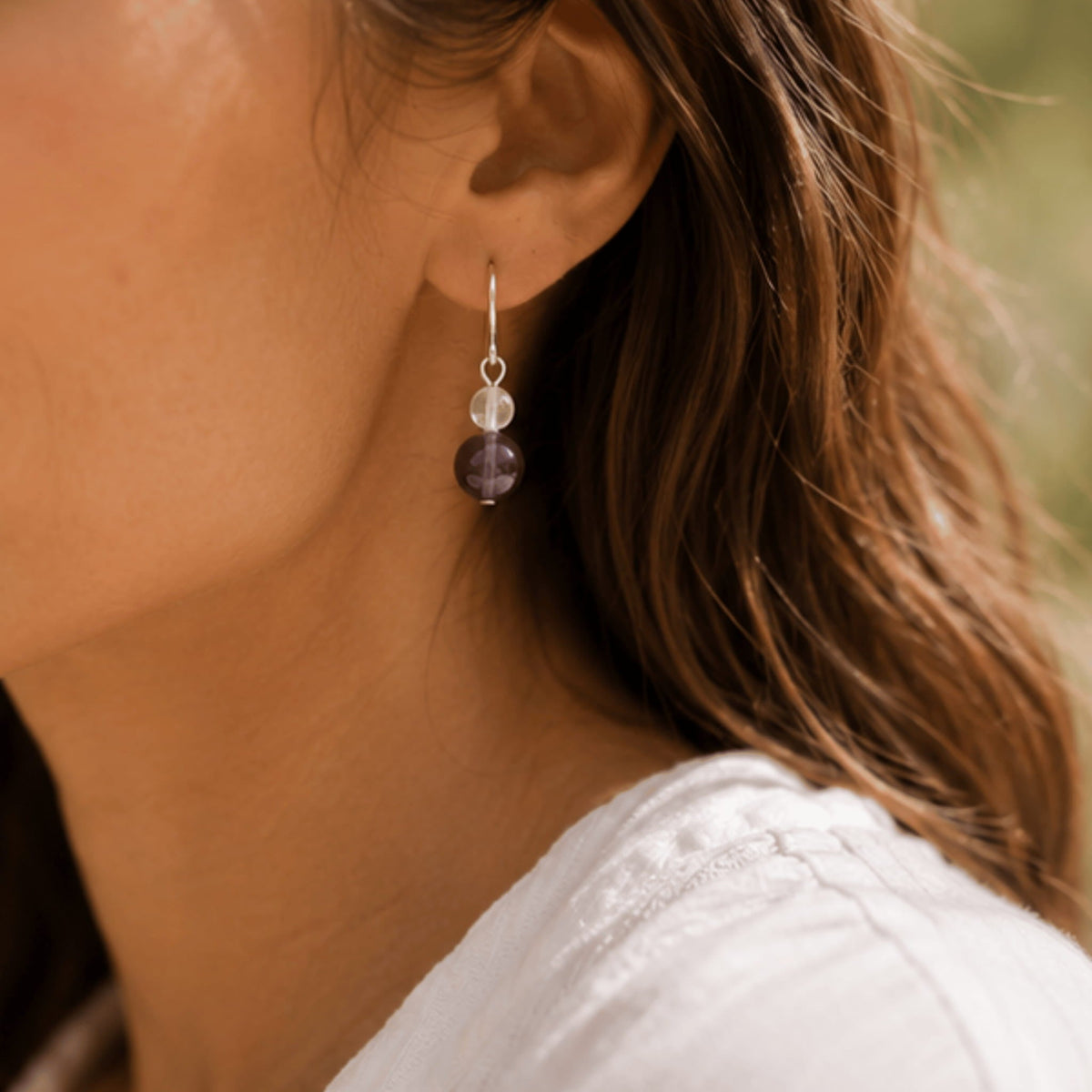 Crystal and gemstone earrings collection