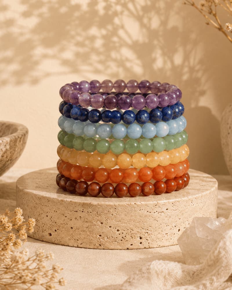 Inner Balance chakra healing jewelry collection Shop crystal jewelry and gifts by chakra including root, sacral, solar plexus, throat and heart chakras