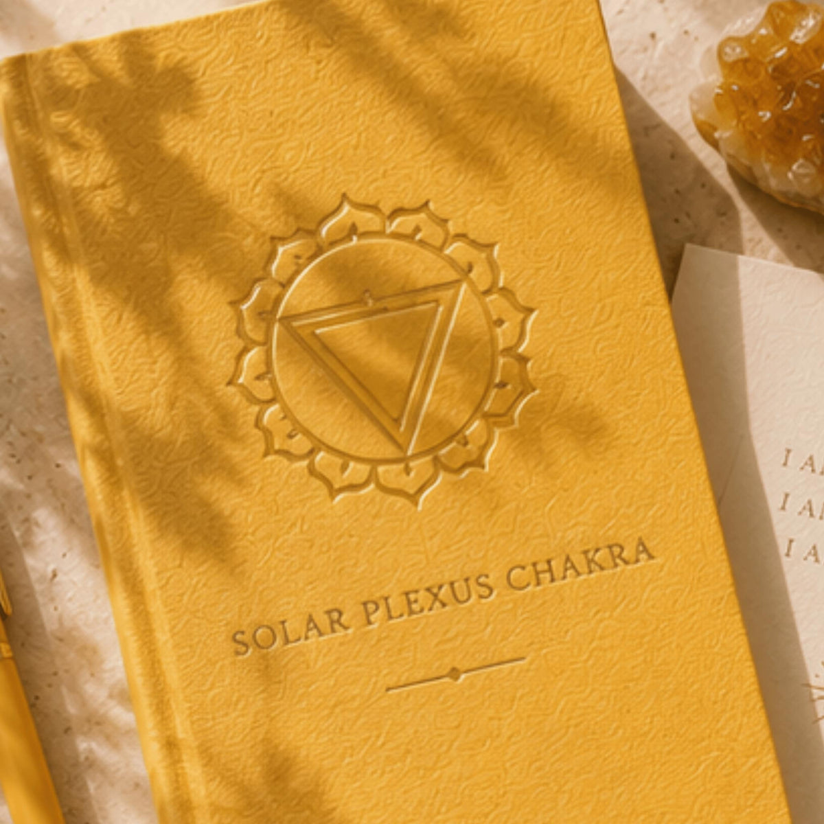 Solar plexus chakra crystal jewelry collection with yellow healing gemstones for confidence