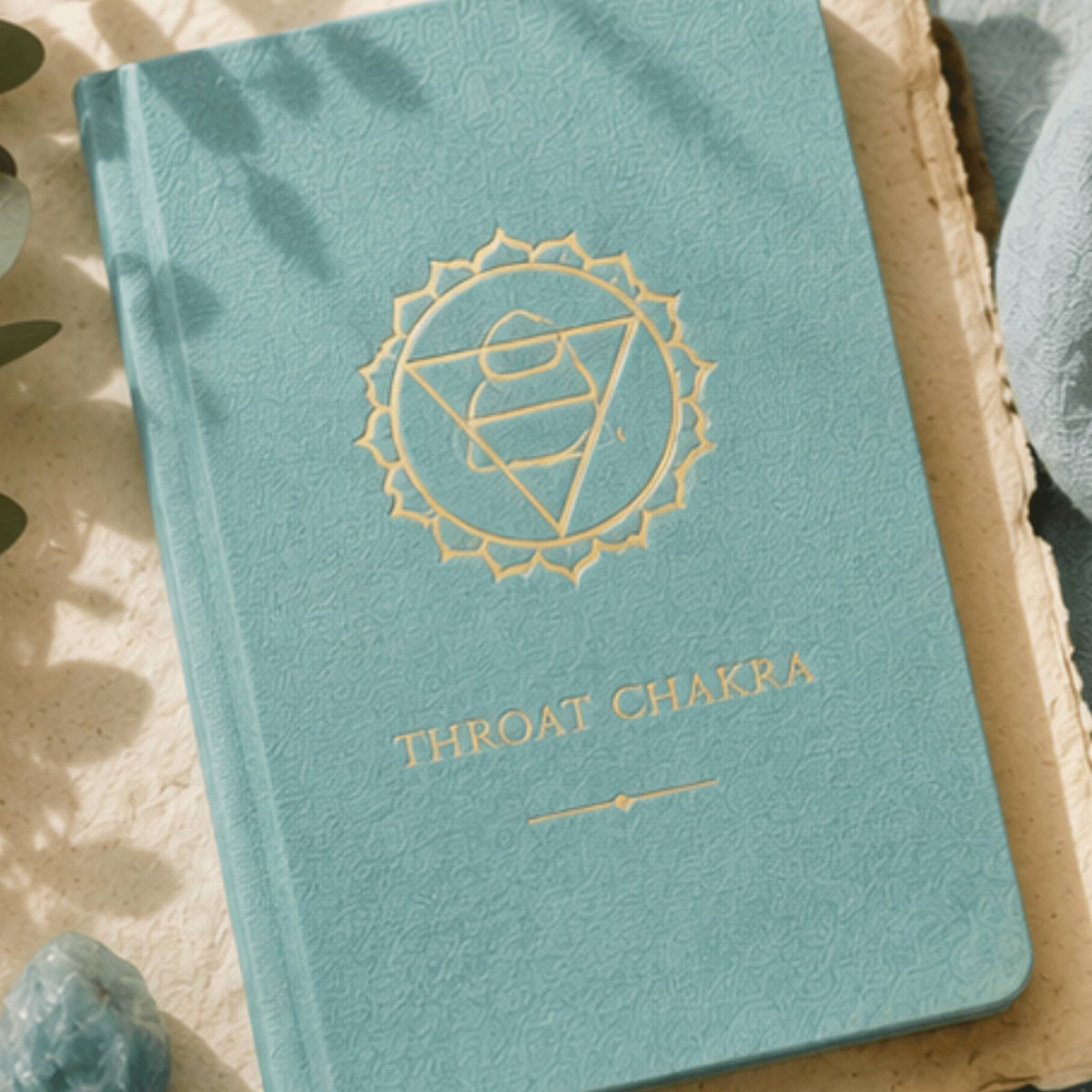 Throat chakra crystal jewelry collection with blue healing gemstones for communication