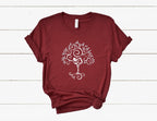 Yoga Tree of Life T-Shirt in Cardinal Red – tree of life yoga tee, spiritual gift for yogis and meditators