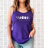 It's Only a Phase tank top in purple – moon phases women's apparel, witchy gift idea