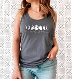 It's Only a Phase celestial racerback – women's moon phase shirt, astrology lover gift