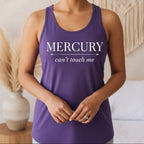 Mercury Can't Touch Me tank top in purple – astrology lover gift, celestial women's tank