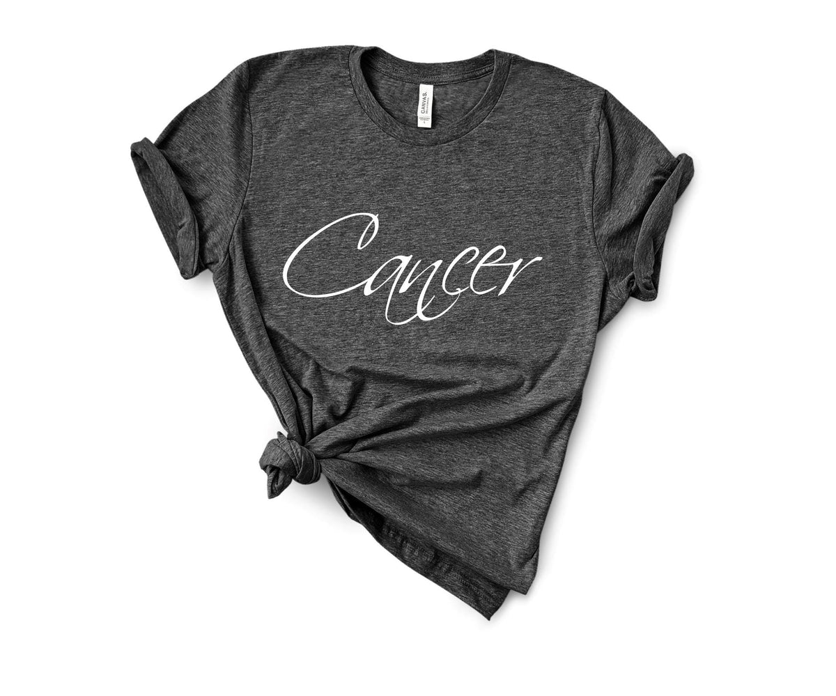 Cancer Zodiac T-Shirt in Heather Dark Grey – Cancer zodiac tee, spiritual gift for Cancer women