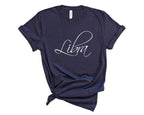Libra Zodiac T-Shirt in Navy – Libra astrology graphic tee, zodiac birthday gift for her
