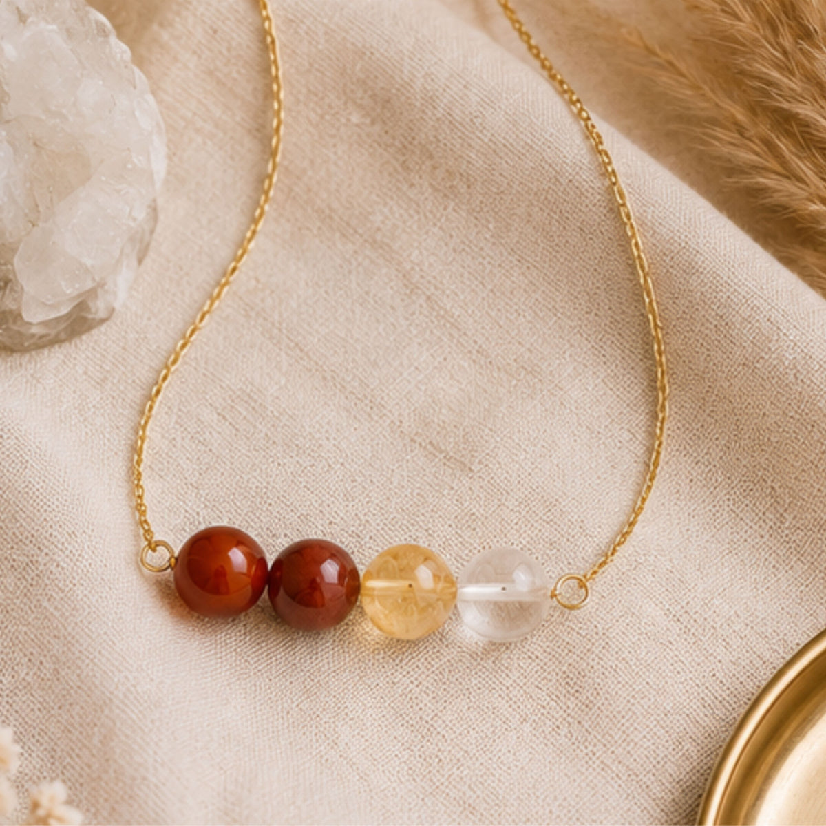 March April birthday gift necklace for Aries woman fire sign jewelry