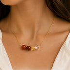 Aries birthstone bar necklace Reiki infused handmade fire sign gift for her