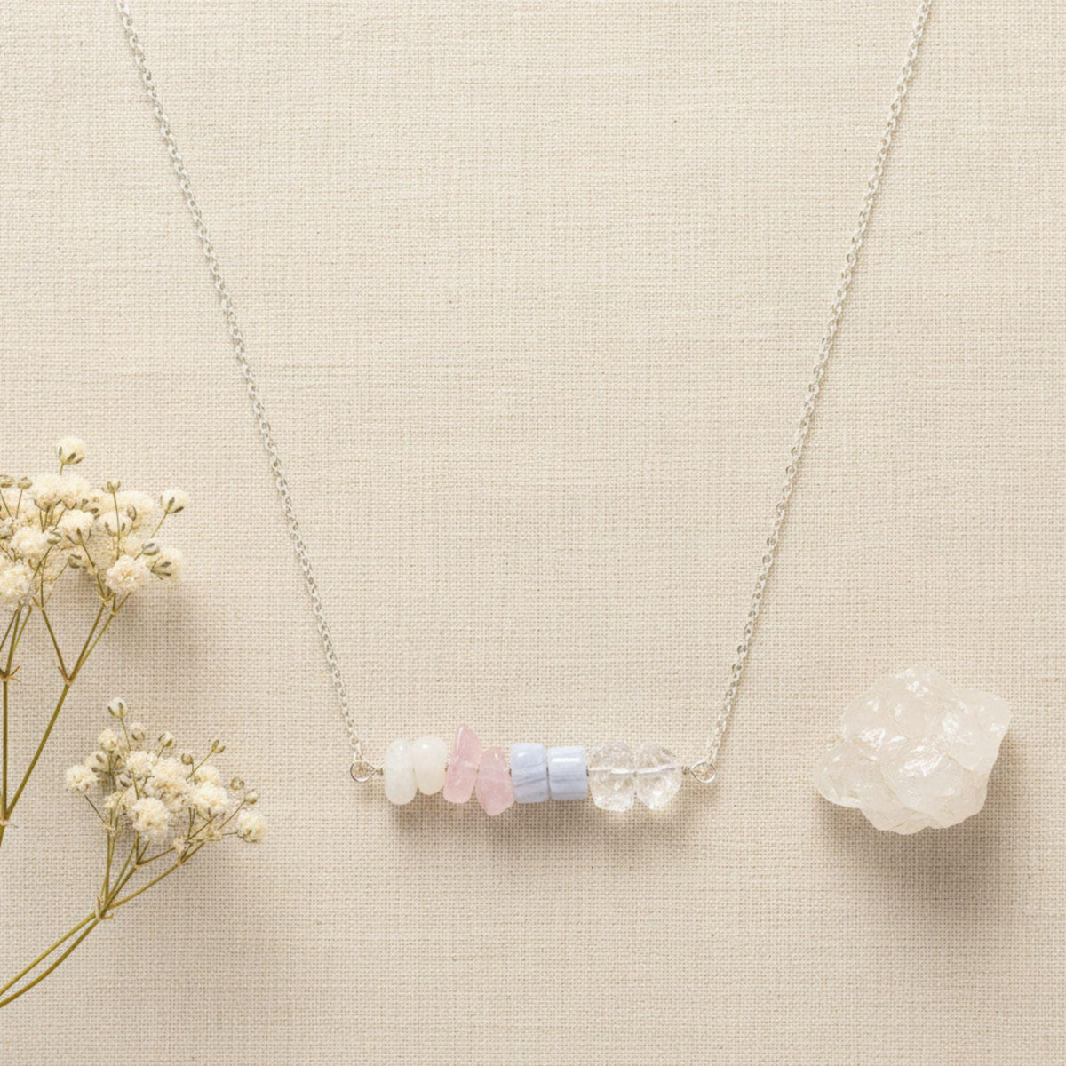 Cancer zodiac jewelry handmade in Canada with healing crystals
