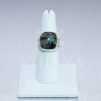 DesignbyAthena labradorite ring with a handcrafted bezel setting