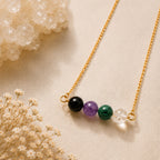 October November birthday gift necklace with water sign crystals handmade in Canada