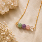 August September birthday gift necklace with earth sign healing crystals handmade in Canada