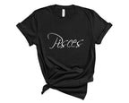 Pisces Zodiac T-Shirt in Black – Pisces zodiac graphic tee, spiritual birthday gift for Pisces women