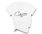 Cancer Zodiac T-Shirt in White – Cancer birthday shirt, zodiac astrology tee heat-pressed in Canada