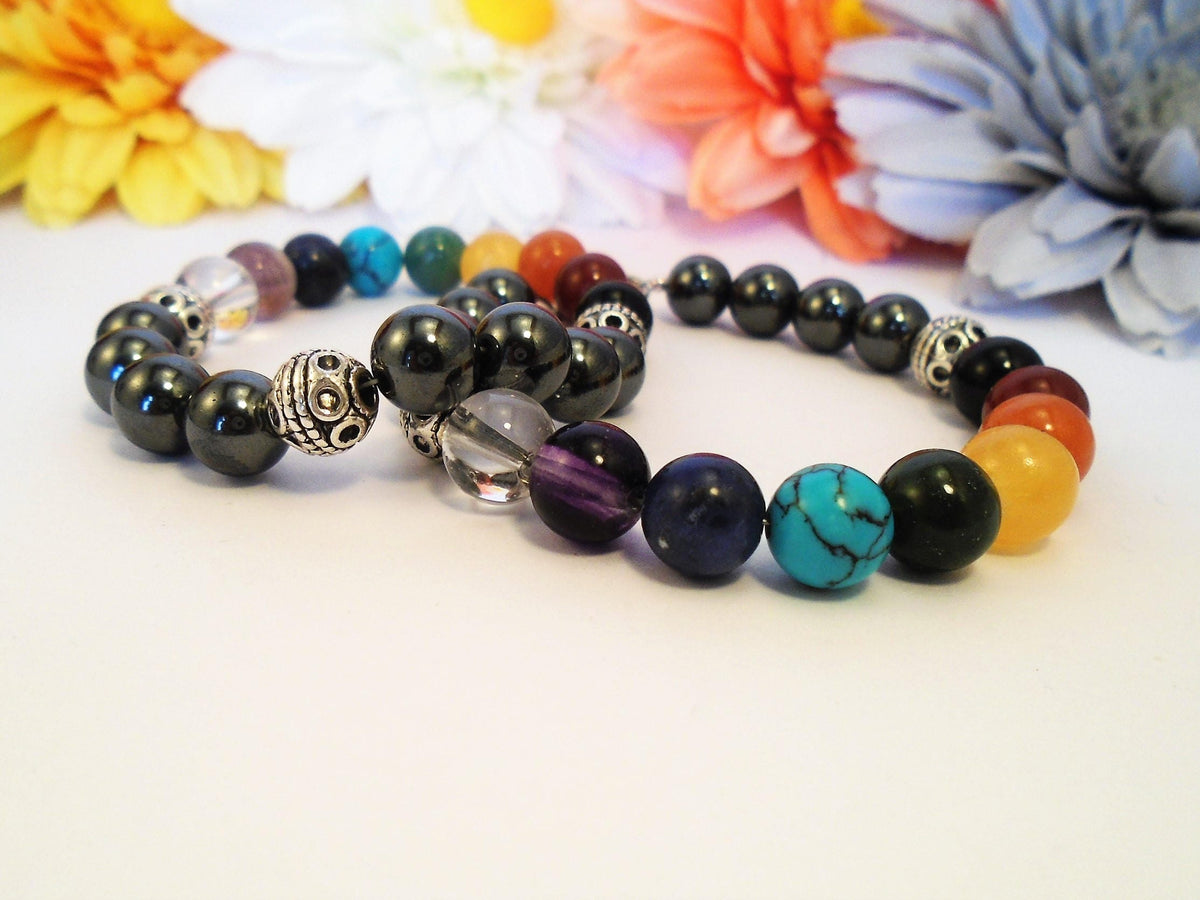 hematite chakra balancing bracelet grounding gemstone spiritual gift