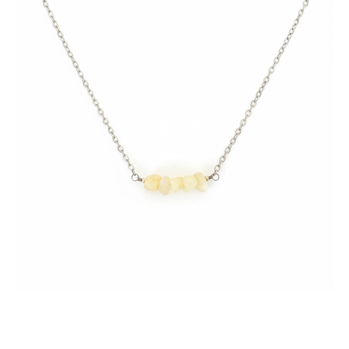 Yellow jasper crystal necklace for emotional strength courage and self confidence gift women