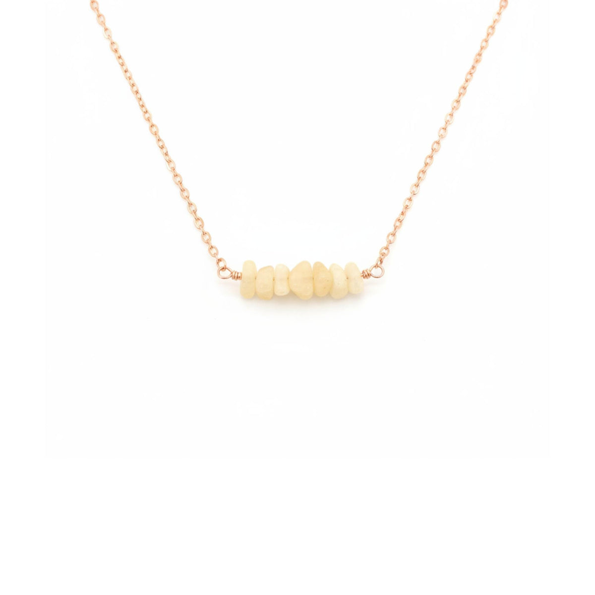 Confidence healing crystal necklace yellow jasper bar sterling silver handmade Canada Reiki