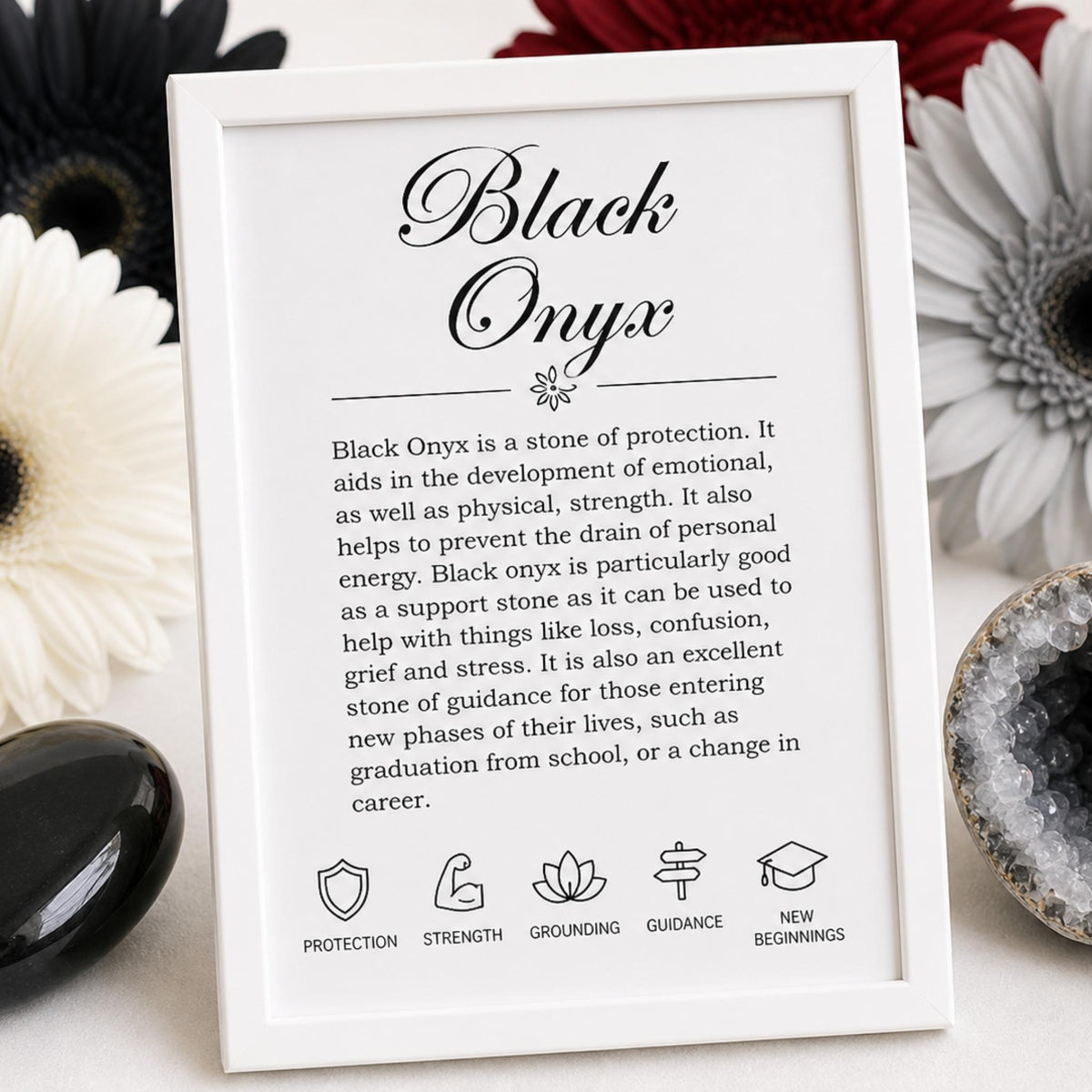 Root chakra protection necklace with genuine black onyx gemstones properties of black onyx