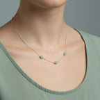 Dainty amazonite necklace for calm and communication