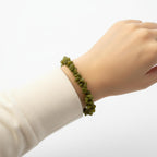 Genuine Serpentine gemstone bracelet with adjustable clasp – crystal jewelry gift for new beginnings