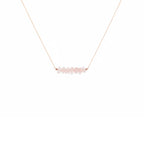 Healing crystal necklace for self love anxiety and grief rose quartz gemstone gift for women