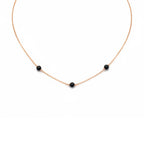 Dainty black onyx layering necklace for grief and emotional support