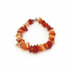 Genuine Carnelian gemstone bracelet with adjustable clasp – crystal jewelry gift for women