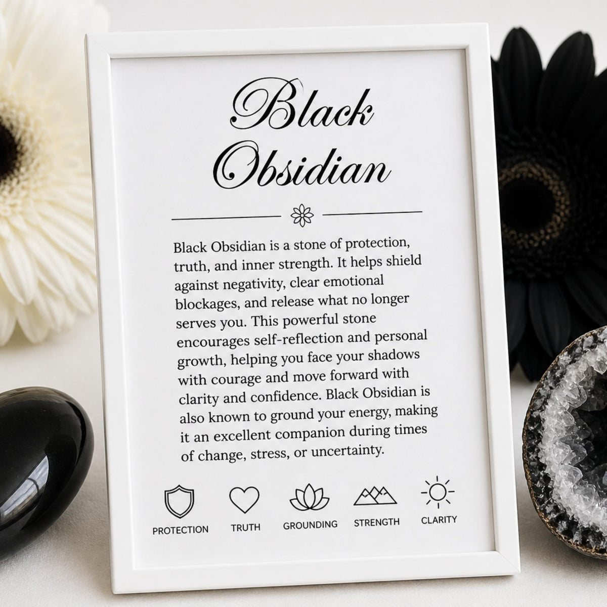 Black Obsidian crystal meaning – stone of protection, grounding, root chakra and negative energy clearing
