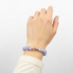 Genuine Blue Lace Agate gemstone bracelet with adjustable clasp – encouragement gift for women