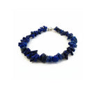 genuine lapis lazuli gemstone chip bracelet Reiki infused with clasp