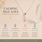 Crystal necklace for anxiety relief stress and self care meaningful gift for women
