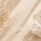 Clear quartz crystal necklace April birthstone gift personal growth spiritual jewelry for women
