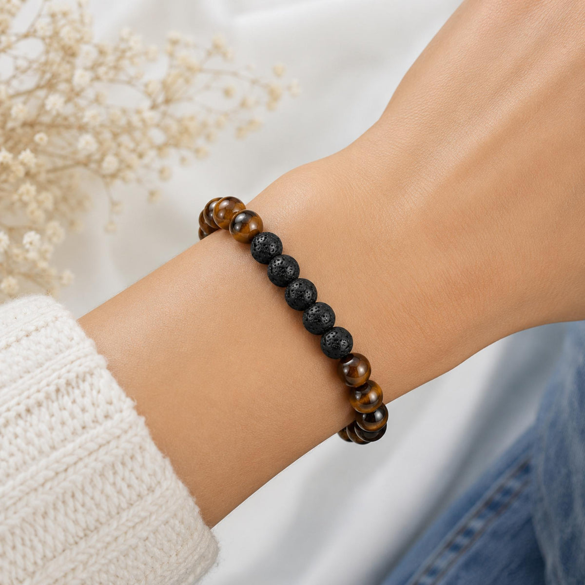 tiger eye diffuser bracelet wellness gift for women crystal healing jewelry