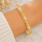 citrine prosperity bracelet solar plexus chakra abundance gemstone gift
