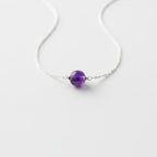 Amethyst crystal necklace spiritual gift for women February birthstone jewelry