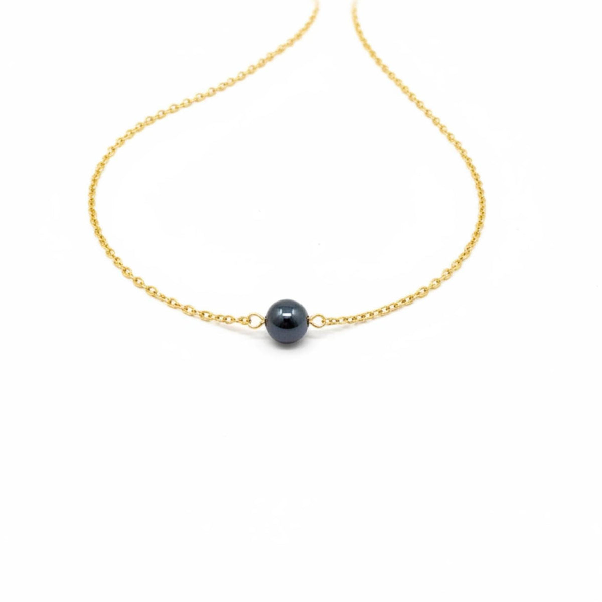 Hematite crystal necklace spiritual gift grounding protection healing jewelry