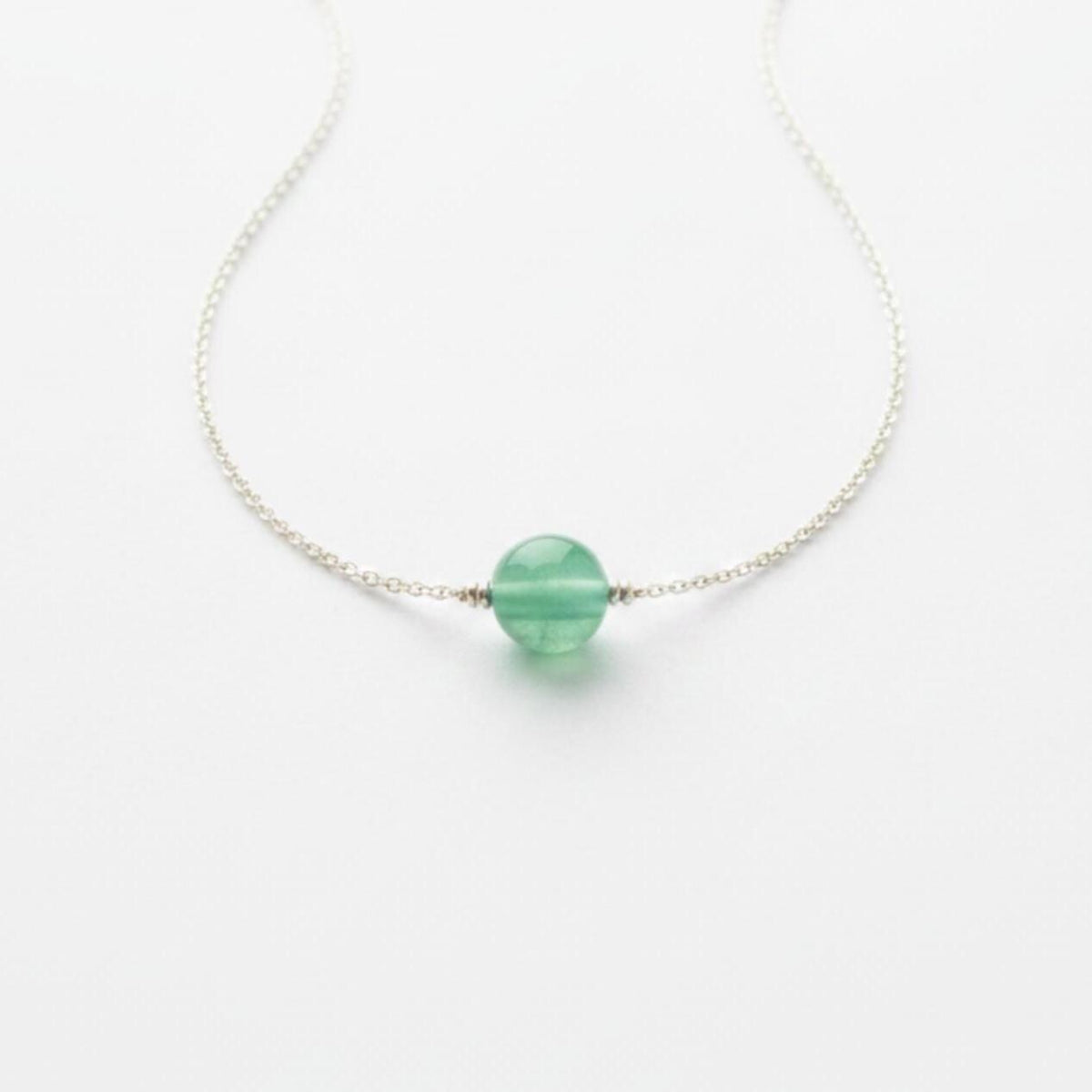 Green aventurine crystal necklace spiritual gift for women May birthstone jewelry