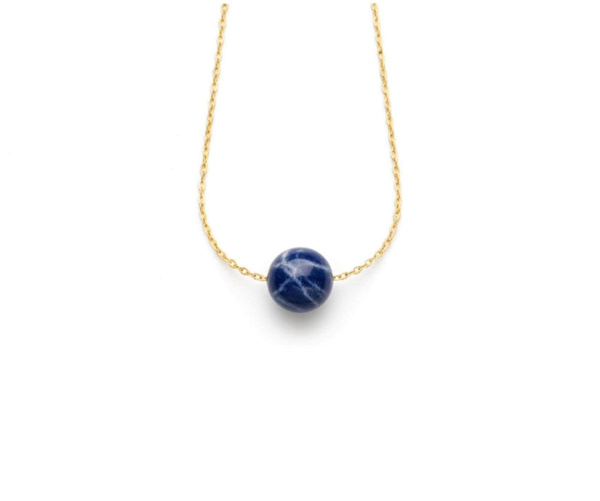 Sodalite crystal necklace spiritual gift calm overthinking healing jewelry