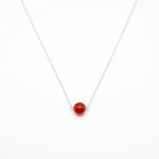Carnelian crystal necklace July birthstone gift spiritual jewelry for motivation
