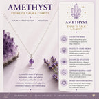 Tiny 4mm amethyst pendant necklace purple lavender stone rose gold fill silver plated