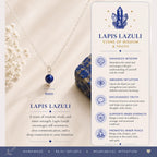  Lapis lazuli gemstone necklace third eye throat chakra self trust clarity crystal jewelry