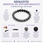 essential oil aromatherapy bracelet hematite root chakra crystal jewelry