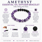 amethyst essential oil bracelet for women stress relief crystal healing jewelry