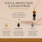 healing crystal pendant necklace for grounding and inner strength 