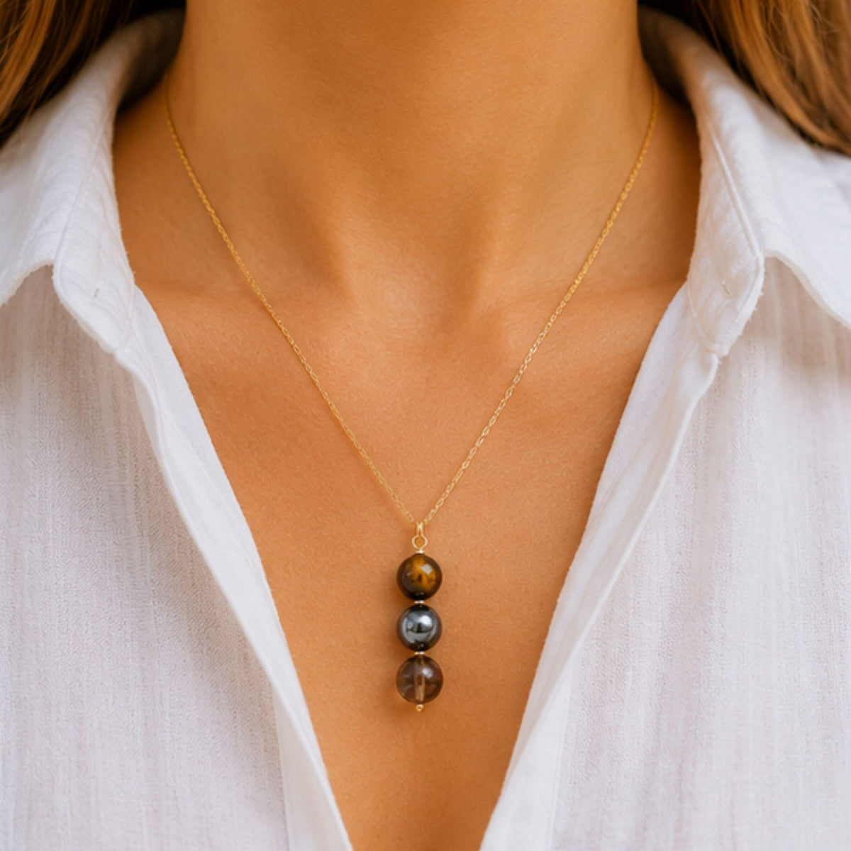 Confidence and grounding crystal necklace gift for her