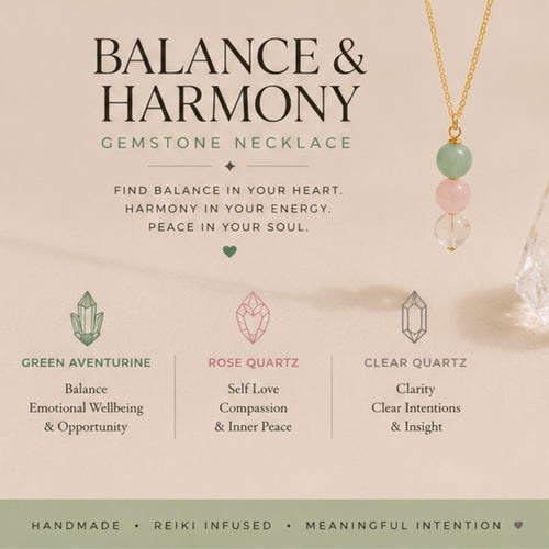Balance and harmony gemstone necklace for women