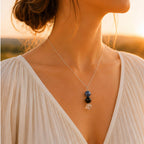 Crystal necklace for anxiety protection and grounding gift for women