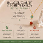 Balance clarity and positive energy gemstone necklace for women