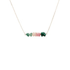 Raw gemstone bar necklace Taurus birthday gift women
