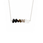 Raw gemstone bar necklace Capricorn birthday gift women